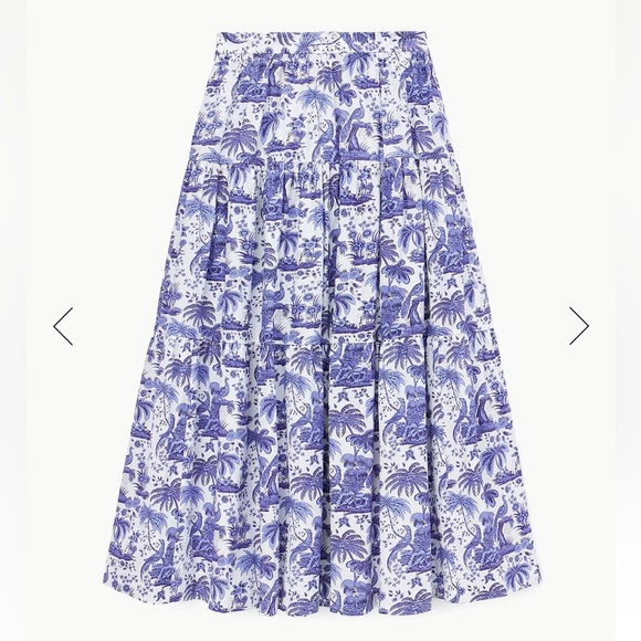 STAUD SEA SEA SKIRT BLUE TOILE size 0 NEW - Picture 5 of 15